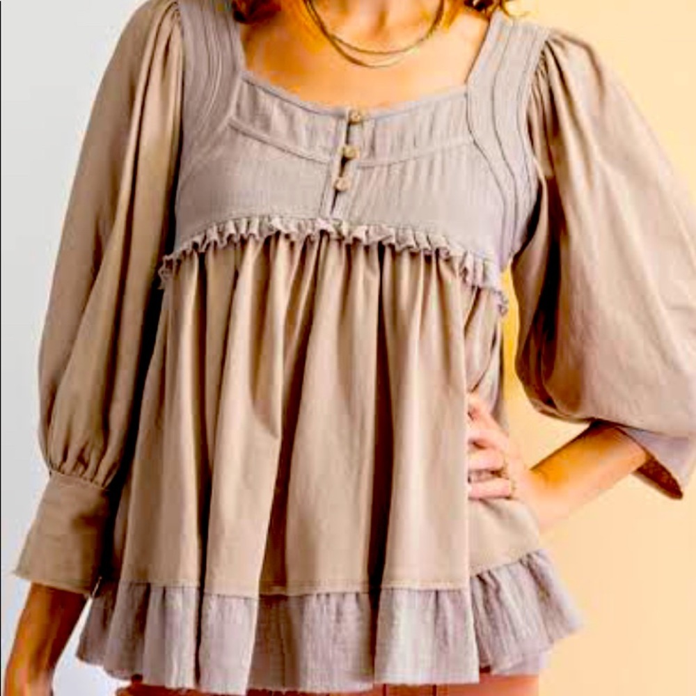 Super cute boutique babydoll top
